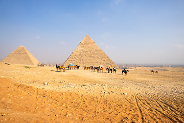 Image showing horse ride in the desert Cairo Egypt