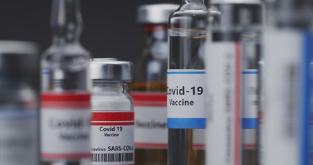 Image showing Vaccine for virus in small bottles