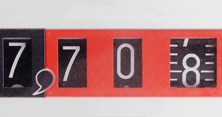 Image showing Numbers spinning in old counter