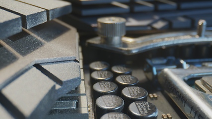 Image showing Probe lens pushing into circuit board macro footage