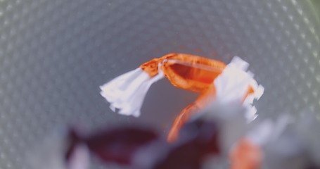 Image showing Many christmas fondants falling down in slow motion 120 fps