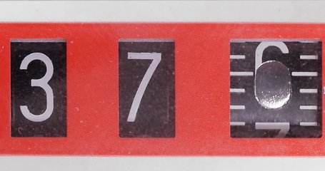 Image showing Numbers spinning in old counter