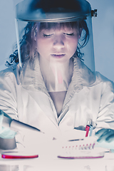 Image showing Working in the laboratory with a high degree of protection