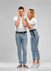 Image showing unhappy couple having argument