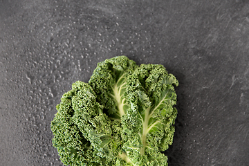 Image showing close up of kale cabbage on slate background