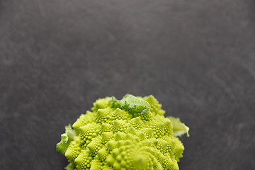 Image showing close up of romanesco broccoli on slate stone