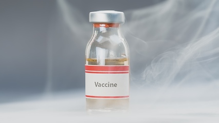 Image showing Vaccine for lethatl virus in small bottles