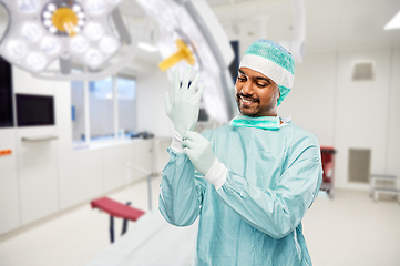 Image showing indian male doctor or surgeon at hospital