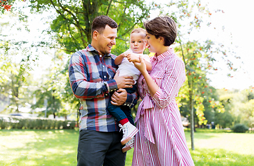 Image showing happy family at summer park