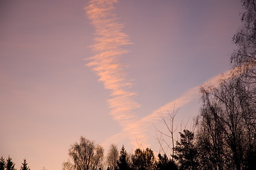 Image showing A cross in the sky