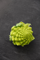 Image showing close up of romanesco broccoli on slate stone