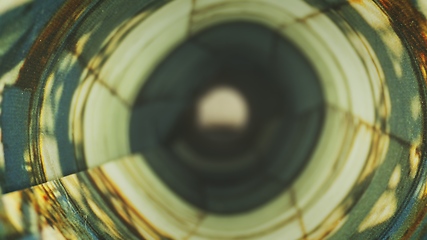 Image showing Camera motion in round tunnel