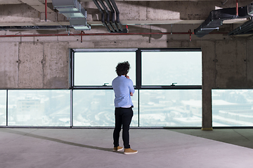 Image showing portrait of young male architect on construction site