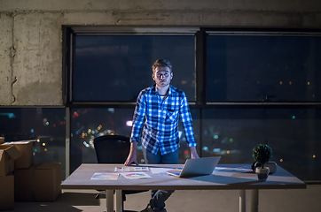 Image showing young male engineer on construction site