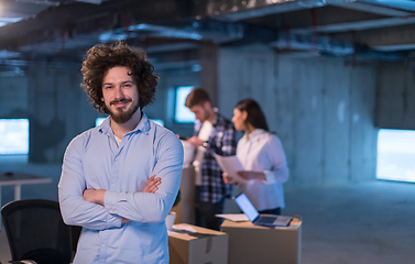 Image showing young businessman on construction site