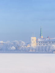 Image showing Winter skyline of Latvian capital Riga Old town