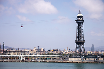 Image showing Montjuic Cable Car tower