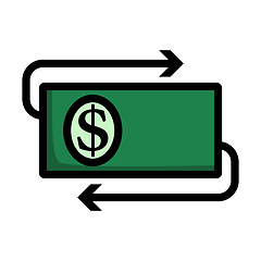 Image showing Cash Back Dollar Banknote Icon