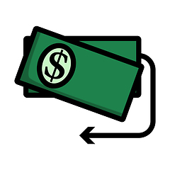 Image showing Cash Back Dollar Banknotes Icon