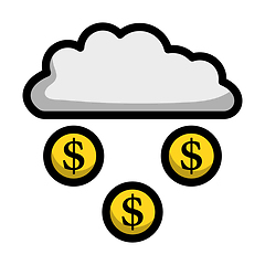 Image showing Coins Falling From Cloud Icon