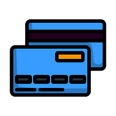 Image showing Front And Back Side Of Credit Card Icon