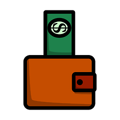 Image showing Dollar Get Out From Purse Icon