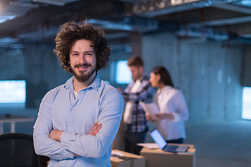 Image showing young businessman on construction site