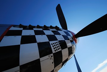 Image showing A checkered veteran plane.