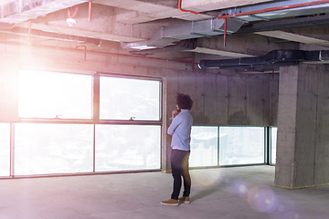 Image showing portrait of young male architect on construction site