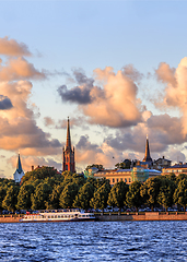 Image showing Riga Old Town during sunset time