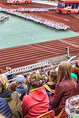 Image showing Audience watching as Dancers perform at the Grand Folk dance concert