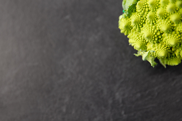 Image showing close up of romanesco broccoli on slate stone