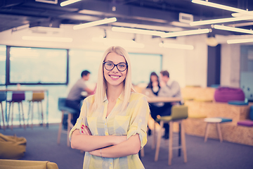 Image showing Portrait of blonde Businesswoman