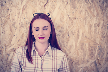 Image showing portrait of young redhead business woman