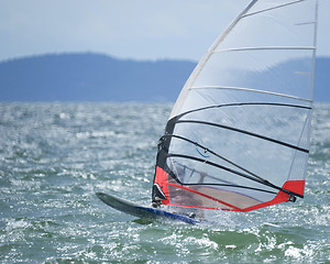 Image showing Sailboard in a breeze