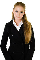 Image showing Long hair woman in suit
