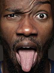 Image showing Close up portrait of young african-american man