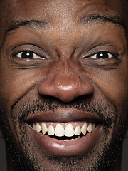 Image showing Close up portrait of young african-american man