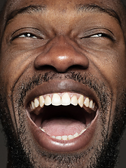 Image showing Close up portrait of young african-american man