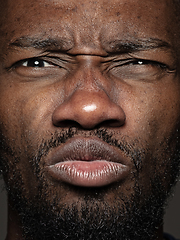 Image showing Close up portrait of young african-american man