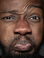 Image showing Close up portrait of young african-american man