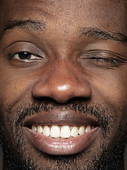 Image showing Close up portrait of young african-american man