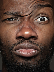 Image showing Close up portrait of young african-american man