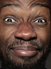 Image showing Close up portrait of young african-american man