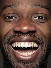 Image showing Close up portrait of young african-american man