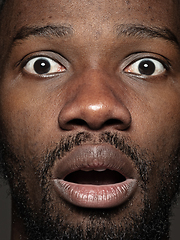 Image showing Close up portrait of young african-american man