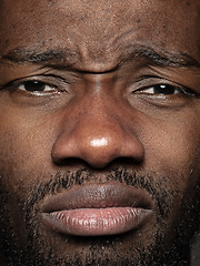 Image showing Close up portrait of young african-american man