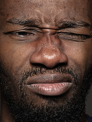 Image showing Close up portrait of young african-american man