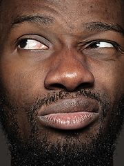 Image showing Close up portrait of young african-american man