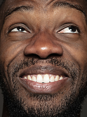 Image showing Close up portrait of young african-american man